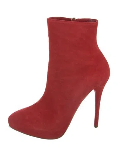 Pre-owned Ralph Lauren Suede Boots In Red