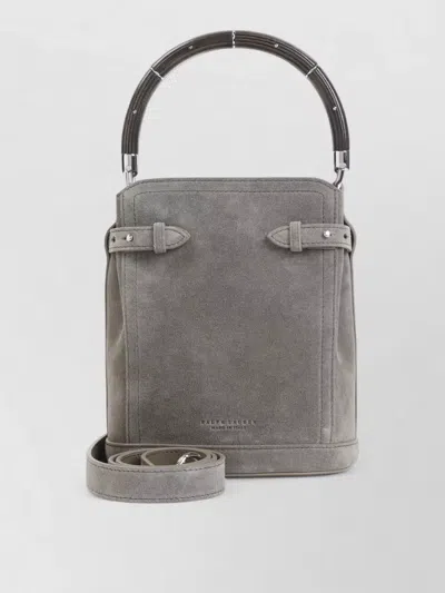 Ralph Lauren Collection Dark Taupe Collection Bucket Bag In Gray