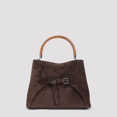 RALPH LAUREN SUEDE CALF LEATHER SHOULDER BAG