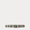 Ralph Lauren Casted Concho Leather Belt In Lux Cream