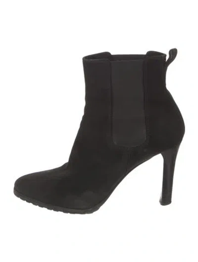 Pre-owned Ralph Lauren Suede Chelsea Boots In Black