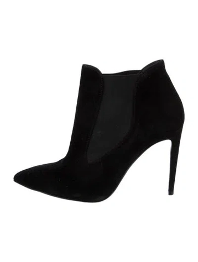Pre-owned Ralph Lauren Suede Chelsea Boots In Black