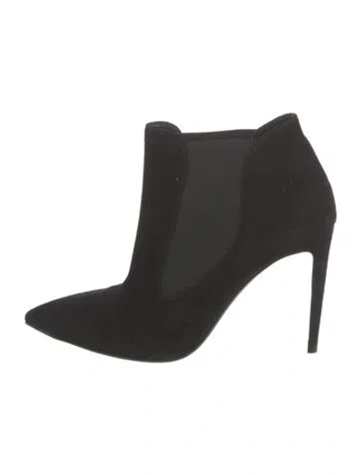 Pre-owned Ralph Lauren Suede Chelsea Boots In Black