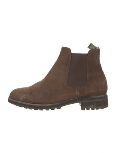 Pre-owned Ralph Lauren Suede Chelsea Boots In Brown