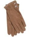 Ralph Lauren Suede Crest Button Glove In Multi