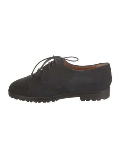 Pre-owned Ralph Lauren Suede Derby Shoes In Blue