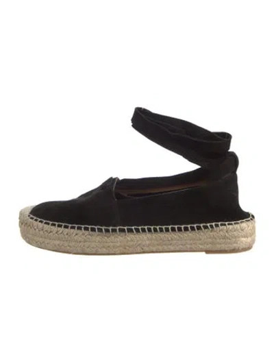Pre-owned Ralph Lauren Suede Espadrilles In Black