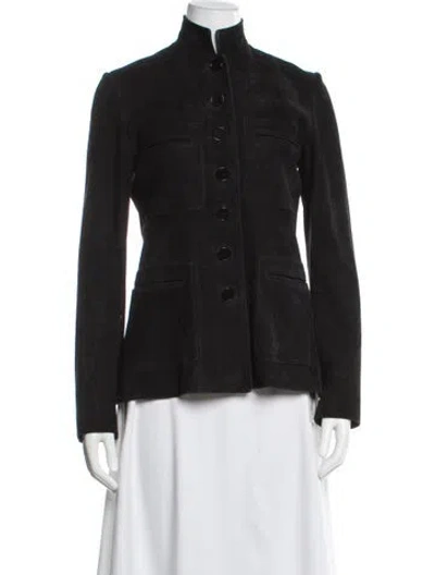 Pre-owned Ralph Lauren Suede Evening Jacket In Blue