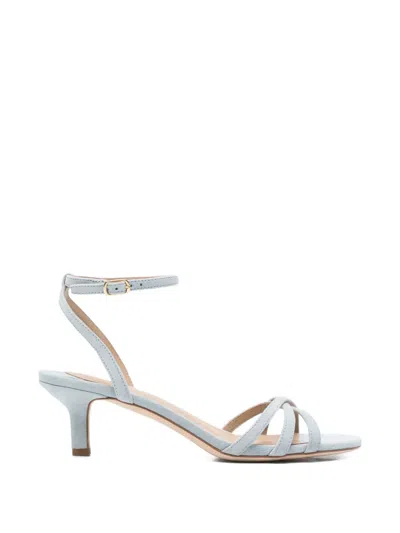 Ralph Lauren Kendyl Kitten-heel Suede Sandal In Alpine Blue