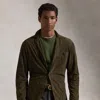 Polo Ralph Lauren Suede Jacket In Antique Turf Olive X