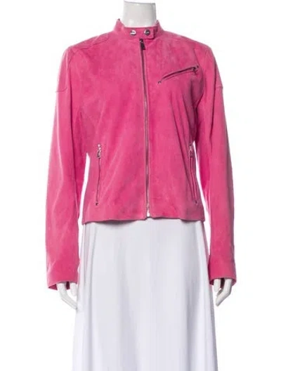 Pre-owned Ralph Lauren Suede Jacket In Pink