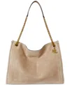 Ralph Lauren Suede Large Bradley Shopper Tote Bag In Sand