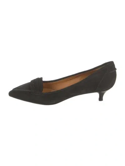 Pre-owned Ralph Lauren Suede Loafers In Black