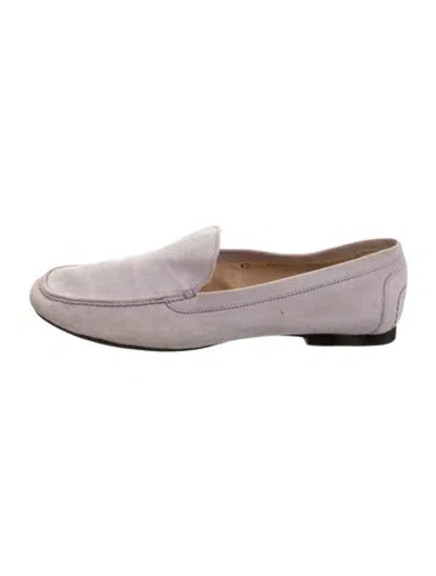 Pre-owned Ralph Lauren Suede Loafers In Grey