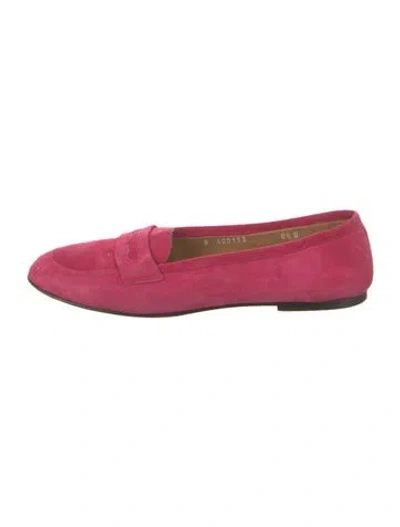 Pre-owned Ralph Lauren Suede Loafers In Pink