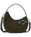 Ralph Lauren Tasha Mini Suede Crossbody Bag In Green