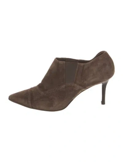 Pre-owned Ralph Lauren Suede Mules In Brown
