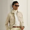 Ralph Lauren Suede Overshirt In White