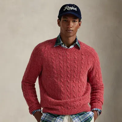 Ralph Lauren Suede-patch Cable-knit Sweater