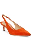 Ralph Lauren Suede Pumps In Orange
