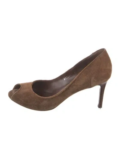 Pre-owned Ralph Lauren Suede Pumps In Brown