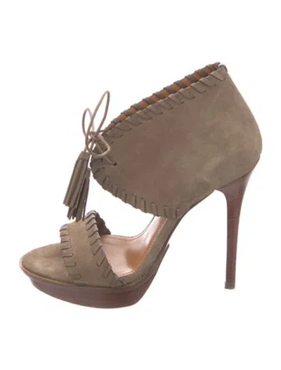 Pre-owned Ralph Lauren Suede Pumps In Brown
