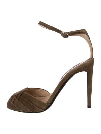 Pre-owned Ralph Lauren Suede Pumps In Gold