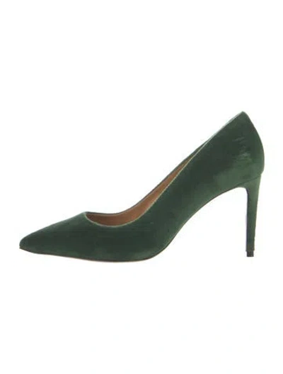 Pre-owned Ralph Lauren Suede Pumps In Green