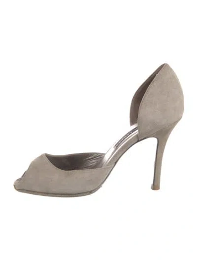 Pre-owned Ralph Lauren Suede Pumps In Grey