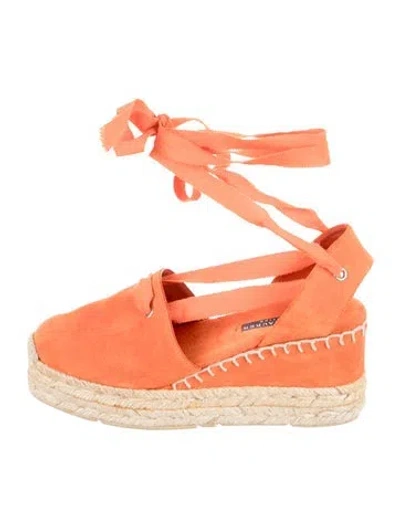Pre-owned Ralph Lauren Suede Pumps In Orange