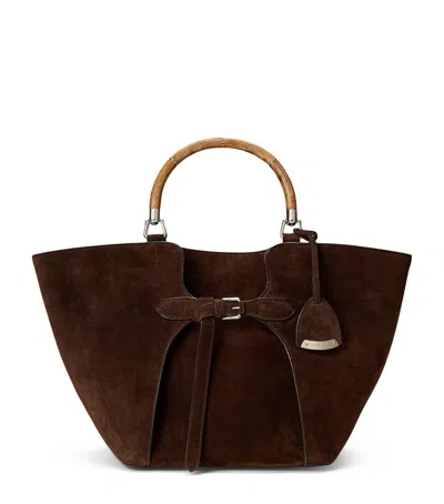 RALPH LAUREN SUEDE RALPH TOTE BAG