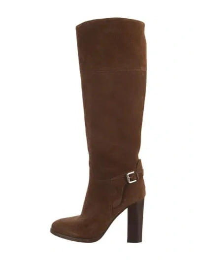 Pre-owned Ralph Lauren Suede Riding Boots In Brown