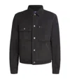 Ralph Lauren Suede Ryder Jacket In Black