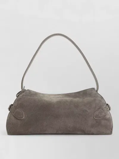Ralph Lauren Collection Dark Taupe Collection Shoulder Bag In Gray