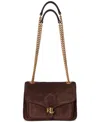 Ralph Lauren Suede Small Bradley Convertible Bag In Brown