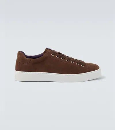 Ralph Lauren Suede Sneakers In Brown