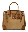 Ralph Lauren Suede Soft Ricky 33 Top-handle Bag In Sand