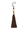 Ralph Lauren Suede The Ralph Tassel Bag Charm In Brown