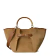 Ralph Lauren Suede The Ralph Tote Bag In Sand