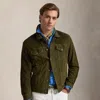 Polo Ralph Lauren Suede Trucker Jacket In Company Olive
