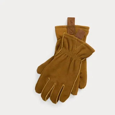 Polo Ralph Lauren Suede Utility Gloves In Natural