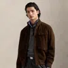 Ralph Lauren Suede Utility Jacket In Brown