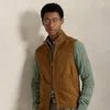 Ralph Lauren Suede Vest In Brown