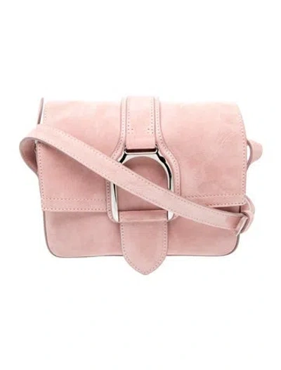 Pre-owned Ralph Lauren Suede Welington Mini In Pink