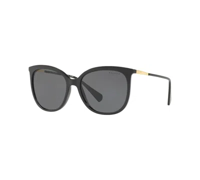 Ralph Lauren Sunglasses, Ra5248 56 In Black,dark Grey Polar
