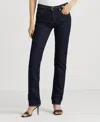 Ralph Lauren Mid-rise Straight Jean, Regular And Short Lengths In Dark Rinse Wash