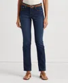 Ralph Lauren Super Stretch Premier Straight Jeans, Regular And Short Lengths In Deep Royal Wash