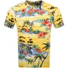 Ralph Lauren Surf Shack Scenic T Shirt Yellow In Multi
