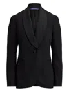 Ralph Lauren Sutton Slim Grain De Poudre Tuxedo Jacket In Black
