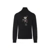 Ralph Lauren Long Sleeve Turtleneck Pullover Embroidered In Black